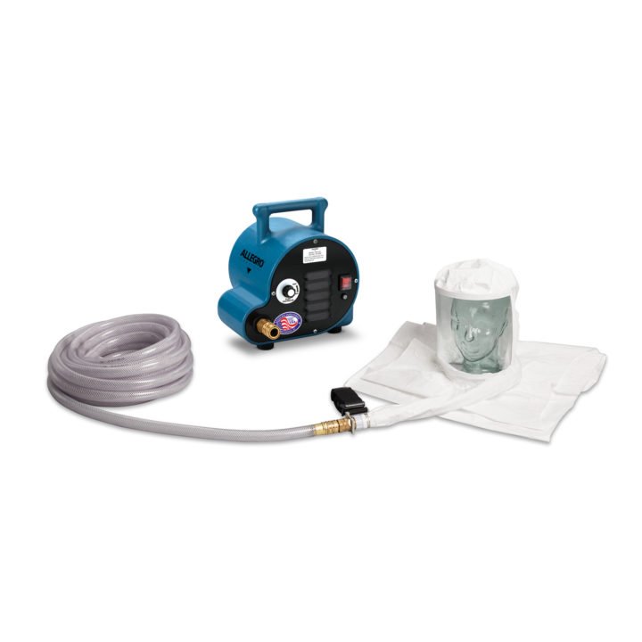 Sistema de respiración con capucha Tyvek de doble babero