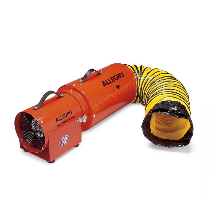Ventilador de aire industrial con manga 8 "Axial AC metal COM-PAX-IAL